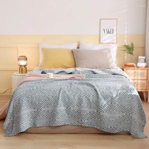 Cobertores de três camadas gaze toalha colcha universal respirável macio algodão cama folha verão ar condicionado fresco nap cobertor