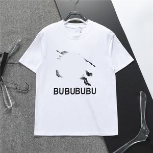 Designer's new men's T-shirt is fashionable and casual, 100% pure cotton wrinkle resistant patchwork striped letter pattern couple shirt, black and white Asian size M-3XL