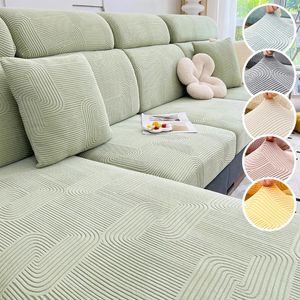 Stol täcker Jacquard Sofa Sectional Cover Elastic Furniture Protector för husdjur tvättbart avtagbart sittdyna slipcover