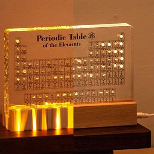 Te Pets 3D periodiska tabell med verkliga element Mendeleev av tillbehör Desk inredning Dekorationer 231219