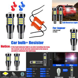 Nya dekorativa lampor 2st bilar LED Signal Reverse Light Auto 901 BULB W16W T15 921 CANBUS Gratis fel Lamp för Jaguar XF 2 F-PACE 2015 2016