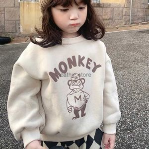 Pullover Baby Keep Dark Tops Kids Girls Sweatshirt Fall/Winter 2023 New Children Letter Simple Letter Casual Pullover Top Hoodies Boys Goysly231215