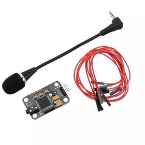 Microfones módulo de reconhecimento de voz superior com microfone dupont placa de controle de voz de reconhecimento de fala para arduino compatível