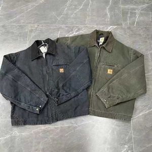 メンズジャケットコートファッションブランドCarhart J97 CarhatJacketsジャケット古いアメリカ洗浄デトロイトジャケットワークウェアクリーンフィットキャンバスレトロジャケットwuvp