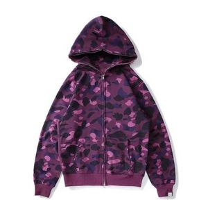 Mens Hoodie Full Zip Up Shark Hoodies para Mulher Designer Camuflagem Bape Jaqueta Hoody Modelo Moletom Com Capuz Homem Mulheres Quente Tech Fleece Jumper X11