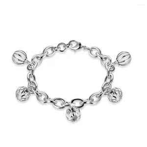 Charmarmband fabrikspris mode armband för kvinnor silver pläterade smycken älskare grossist versilbertes armband