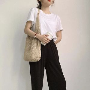 Borse da sera YoReAi Borse da donna in treccia di lana lavorata a maglia all'uncinetto Moda coreana Shopper aperta Spalla giornaliera di grande capacità 231219