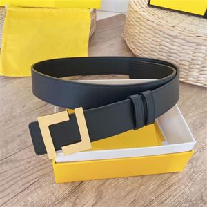 High Quality Designers Men Belts Genuine Leather Black Reversible Belt Classic Casual Womens Mens Letter Gold Buckle Belt Ceinture298E