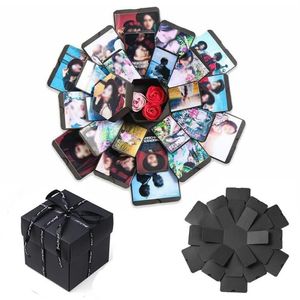 Caja de bomba Po de explosión creativa, álbum de recortes artesanal, nota de amor Hexagonal, caja explosiva, regalo sorpresa de cumpleaños para Festival, 308y