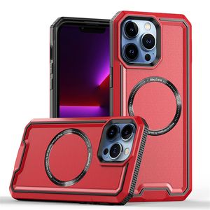 Poderosa proteção contra quedas capa magnética para iPhone 15 Pro Max 11 12 13 Pro 14 Plus Defender 2 em 1 capa híbrida à prova de choque 100 peças