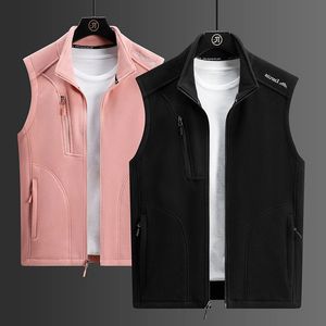 Men's Vests Polar Fleece Vest Coat Men Black White Outdoor Sportswear Cardigan Sleeveless Jackets Multipockets Cargo Waistcoats M5XL 231219