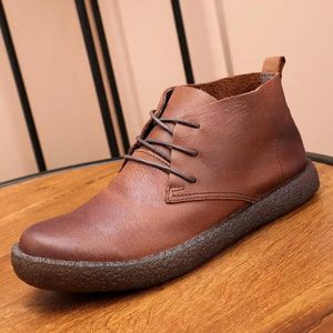 가죽 빈티지 501 Genuine Ankle Spring Autumn Hight-Top Casual Shoes Full Graining 부드러운 바닥 고무가 부츠 GZ2258 231219 A