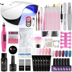 Kits Nail Set 36W UV LED Lamp Dryer With Nail Gel Polish Kit Soak Off Manicure Set Gel Electric Drill For Art Tools