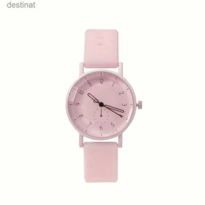 Relógios femininos Pink digital feminino simples vestidos marca moda 2023 novo casual strap strap ladies quartzo watche presente clockl231217