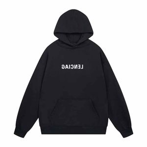 Designer hoodie Autumn and winter new American retro reverse letter print fashion trend couples sportswear high quality double line pullover hoodie