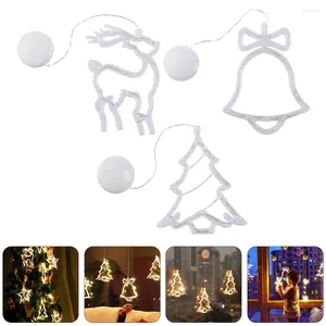Night Lights 3 Pcs Waterproof Christmas Wall Window Suction Cup Party Decoration
