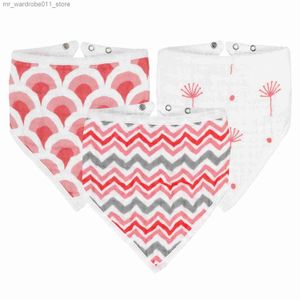 Bibs Burp Cloths 3Pcs Baby Bibs Infant Cotton Bib Newborn Cute Color Triangle Scarf Feeding Saliva Towel Bandana Burp Cloth Boys Girls Bibs Q231219