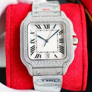 다이아몬드 남성 시계 디자이너 시계 자동 기계식 움직임 방수 남성 팔찌 사파이어 비즈니스 스테인리스 스틸 904L 40mm 손목 시계 Montre de Luxe