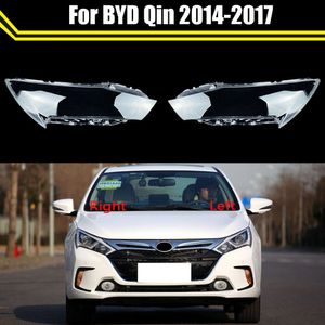 Byd Qin 2014 2015 2016 2017 Otomatik Işık Muhafaza Kılıfı için Araba Far Far Cam Lamba Şeffaf Kabuk Far Kapağı