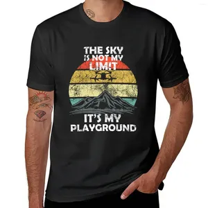 Men's Polos Sky Is Not The Limit It's My Playground Funny Drone FPV Pilot T-Shirt T Shirts Tshirts For Men
