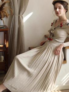 Skirts AIGYPTOS Spring Fall Winter Long Skirt Women Elegant Soft Comfortable Mulberry Silk Wool Cashmere Knitted A-Line Pleated