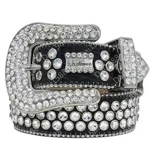 مصمم BB Belt Simon Belts للرجال نساء حزام الماس اللامع الأسود على أسود أزرق أبيض متعدد الألوان مع Bling Rhinestones مثل Gift243f