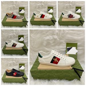 Ace Sneakers Designer damskie buty męskie pszczoły niskie swobodne buty trenerzy sportowcy wąż tygrys haftowane białe zielone paski jogging kobieta cudowna