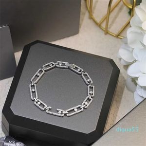 Fashion Return Cuff Bracelet Women's Shiny Zircon Platinum Plating Exquisite Elegance Gorgeous Seed Beads Christmas Jewelry