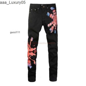 Printing amari amirl amirlies am amis imiri amiiri AM Designer Clothing es Jeans Denim Pants es Fashion Brand High Street Paint Contrast Denim Pants Mens Pure Bl 2H8Q