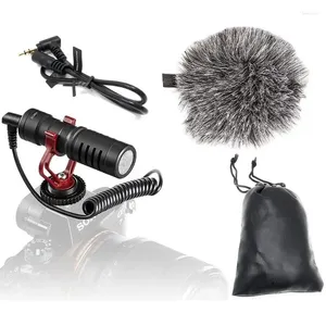 Microphones Mini Sgun Microphone Wired Condenser Mic For Video Recording And Live Interview Camera & Phone External Micro