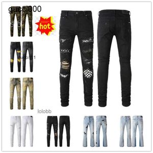 Uomo Amari Jeans amirl Denim amirlies Arrivi am Designer amis imiri Nuovi amiiri COOLGUY Pantaloni Lusso am Jean Biker viola imiri Pantaloni Uomo Fori Abbigliamento EI16