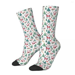 Men's Socks Unisex Christmas Sense Reindeer Pattern Santa Claus Fashion Winter Xmas Gifts Harajuku Middle Tube Stockings