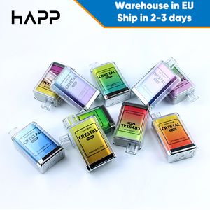 Orijinal 6000 puflar çubuk tek kullanımlık vape cihazı 12ml örgü bobin önceden doldurulmuş nargile kristal elektronik sigara 2% eliquid 1500mAh Pil Vapes kalem