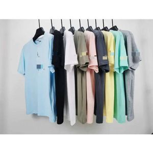 Stones Island T Designer Shirt Summer Menswear Breattable Loose Letter Print Lovers Street T-shirt 688SS 2023