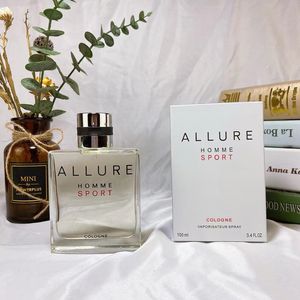 Cologne for Men Perfume ALLURE HOMME SPORT 100 ML Natural Male Long Lasting Pleasant Fruit Fragrance Charming Scent for Gift 3.4 fl.oz Wholesale