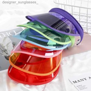 Visors Summer Anti-UV Pusta górna czapka słoneczna dla kobiet przezroczyste plastikowe plastikowe Pvc