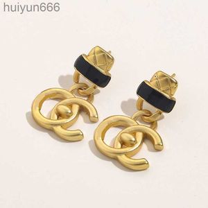 stud earrings jewlery designer for women Letter Grade Matte Gold Enamel with Steel Print Earring