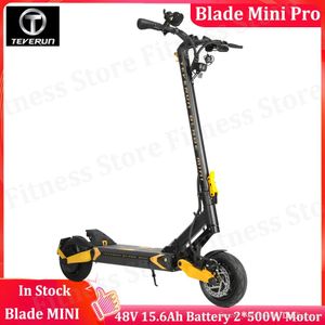 Scooters Lâmina Original Teverun Mini scooter 48V 15.6Ah 20.8Ah Dual Motor 500W Minimotor Display 9inch Teverun Scooter Elétrico