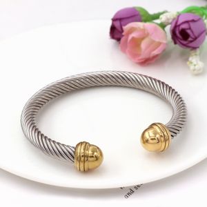 Bracciale con ciondoli designer per uomo e donna Europa America Stilista Bangle Bracciale in acciaio al titanio Festa di nozze Regali di San Valentino