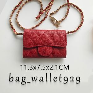 Bolsa de ombro de designer Pessas vermelhas carteiras Mulheres Bolsa de luxo Crossbody Wallet Designer Mini bolsa de moda FLAP FLAP PINK CEAR