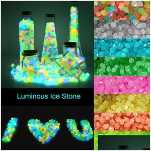 Garden Decorations 300500 Pcs Decoration Pebbles Luminous Stone Glow In Dark Decorative Outdoor Fish Tank Aquarium 230815 D Homefavor Dhkwi