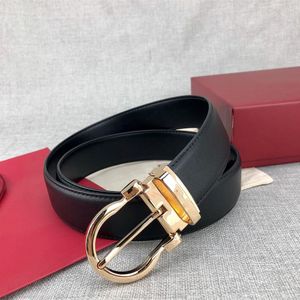 Högkvalitativt läderbälte Fashion Classic Buckle Men's and Women's Belt 100-125cm Valfritt2786