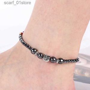 Anklets Weight Loss Magnet Anklets for Women Men Owl Animals Stone Thery Bracelets Anklet Pain Relief Slimming Health JewelryL231219