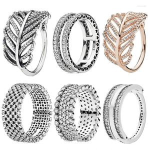 Cluster Rings 925S Women Silver Ring Luxury Jewelry Exquisite Accessories Custom Kits Executive Designer DIY Wholesale Original For Logo