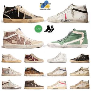 scarpe di lusso alte Do-old Dirty Shoe uomo donna scarpe da ginnastica dorate plate-forme Midstar ball Star piattaforma di marca italiana Sneaker Glitter Sparkle scarpe da ginnastica famose