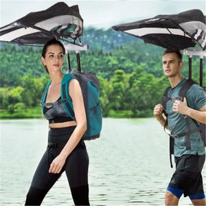 BASSE BACKPACK ombrellone Smart Shade Spalla Strama di grande capacità Smart Bluetooth Speaker Walk in Nature Rain Snow Sun Protection Q