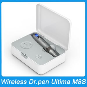 Ultima Dr Pen M8S with 2PCS Cartridges 18 Pins Needles Microneedling Stamp DermaPen Roller Wireless Electric Skin Care Tools MTS Kit Hair Growth Meso Therapy