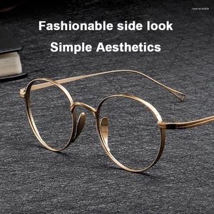 Sunglasses 2023 Japan KMN-113 Same Design Pure Titanium Retro Glasses Women Men Frame Optional Diopter Customized Eyewear