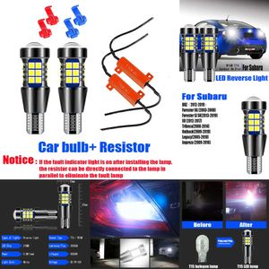 Nya dekorativa lampor 2st Canbus W16W LED Reverse Light T15 för Subaru BRZ Forester Tribeca Outback Legacy Impreza XV 2012 2013 2014 2015 2017 2017