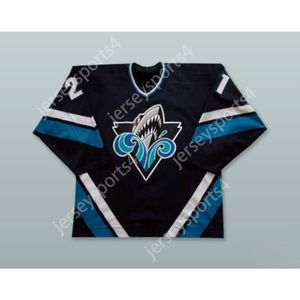 Anpassad Benoit Arsenault 21 Rimouski Oceanic Navy Blue Hockey Jersey New Top Stitched S-M-L-XL-XXL-3XL-4XL-5XL-6XL